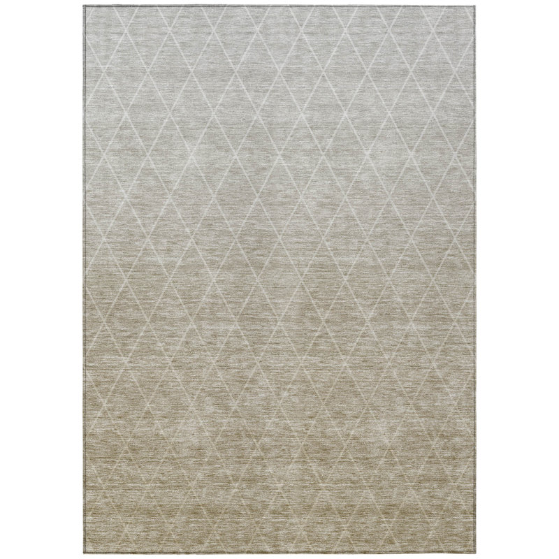Tapis intérieur / extérieur taupe et gris 8 'x 10'