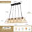 Merdasa 5 - Light 39.4'' Kitchen Island Industrial Style Wrought Iron Chandelier Modern Linear Vintage Pendant Living Room Dining Room Ceiling Lamp Pendant Lighting
