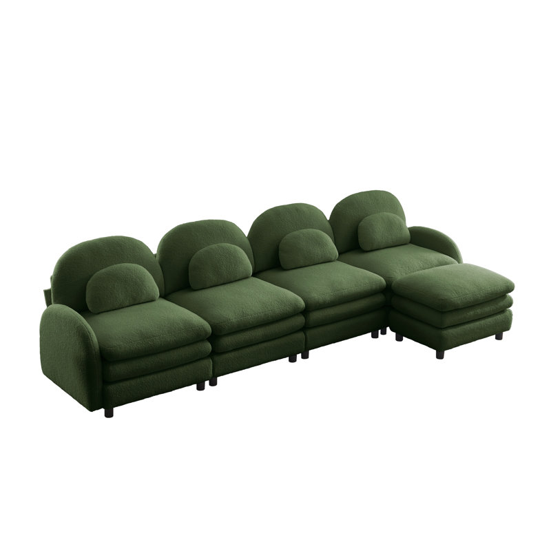 Canapé modulaire Teddy, Vert