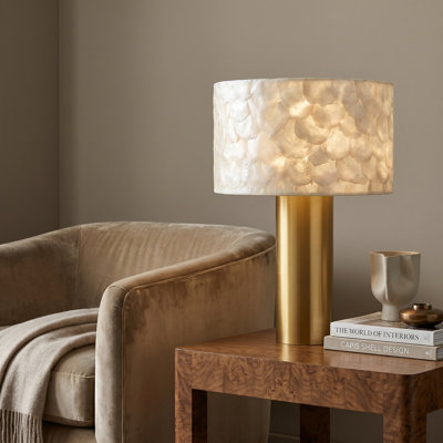 Leland 1-Light Brushed Gold Table Lamp