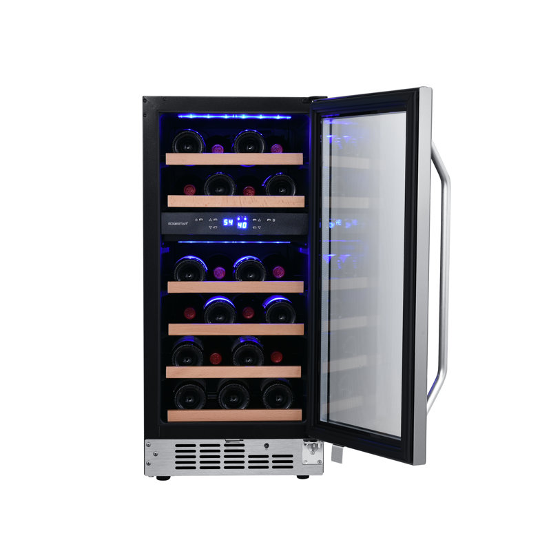 EdgeStar Dual Zone 15'' Built-In 26 Bottle Wine Refrigerator with Reversible Door
