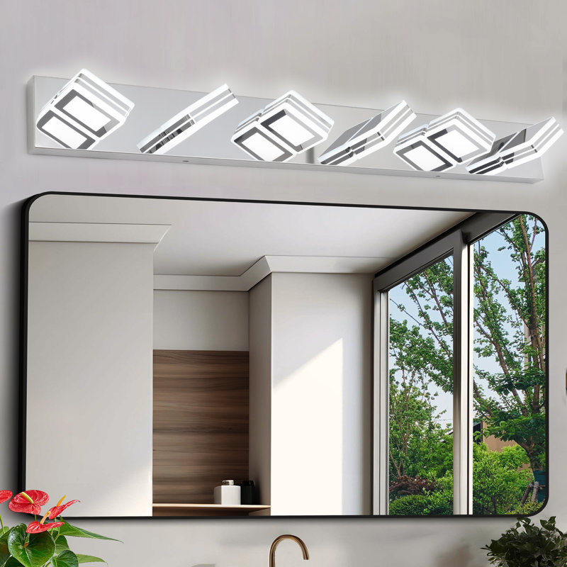 Luminaire de salle de bain Led, 6, Chrome chrome