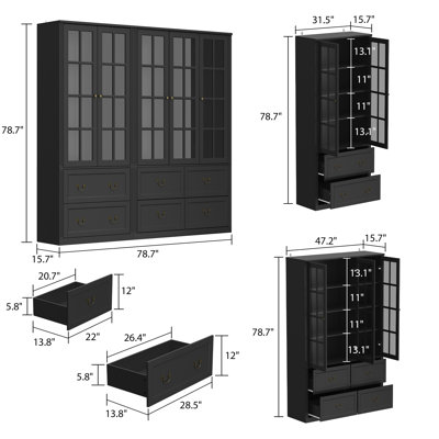 Wood Tower Display Case