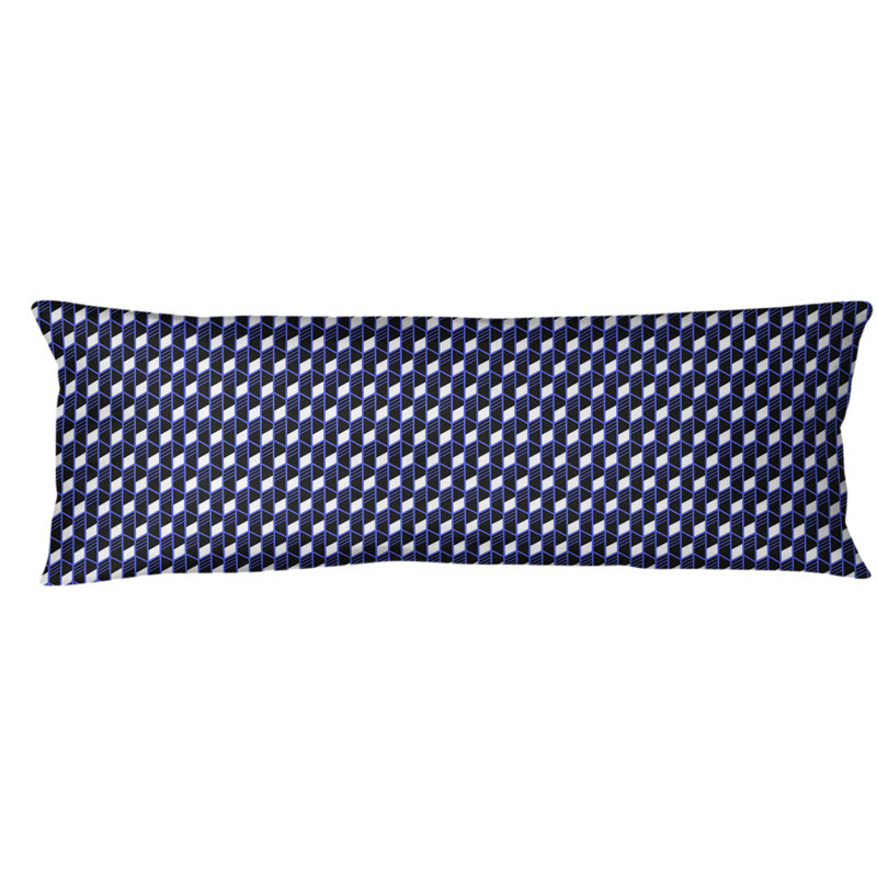 Abbate Polyester Pillow, Blue, Stripes