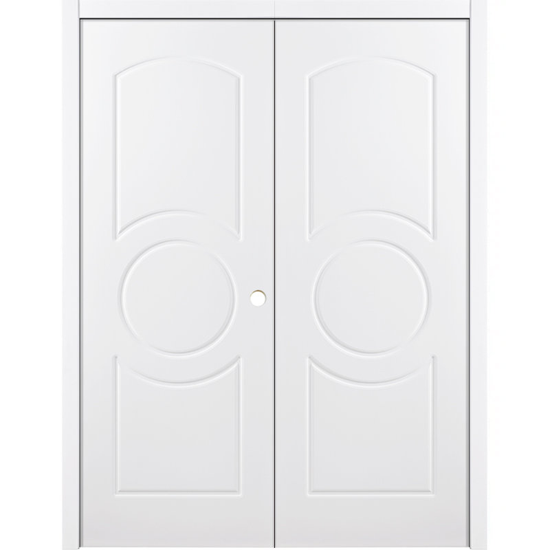 Double porte intérieure stratifiée Ovalo, 48 po x 80 po, S'ouvre à gauche vers l'intérieur