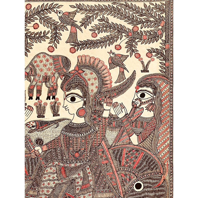 Kaliya Daman | Acrylique sur papier fait à la main | Par Priti Dalwadi