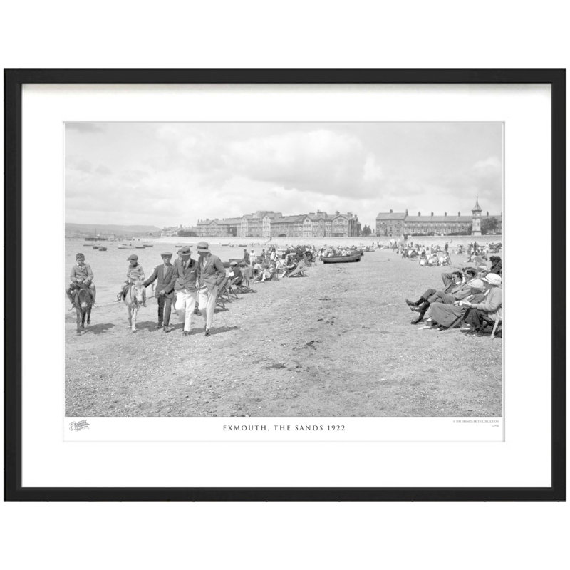 Exmouth, The Sands 1922 - Single Picture Frame Print, 28cm H x 36cm W x 2.3cm D