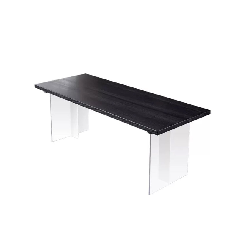 Ash Rectangular Solid Wood Top Dining Table, 31.49" W x 70.86" L