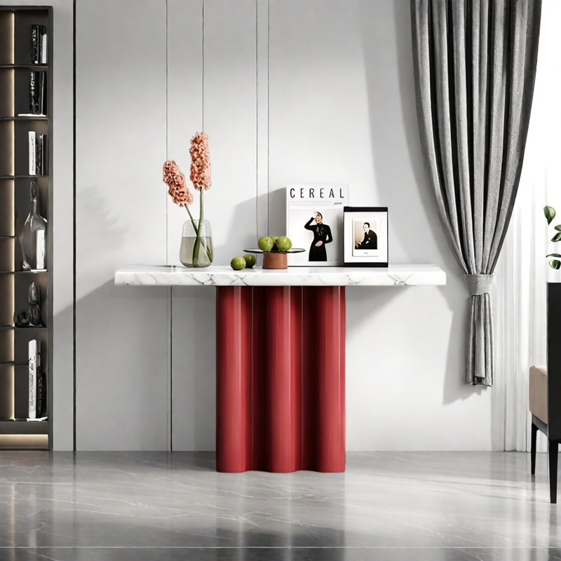 Console Modern Minimalist Luxury, Rouge, H 33,46 po x l 55,12 po x P 13,78 po