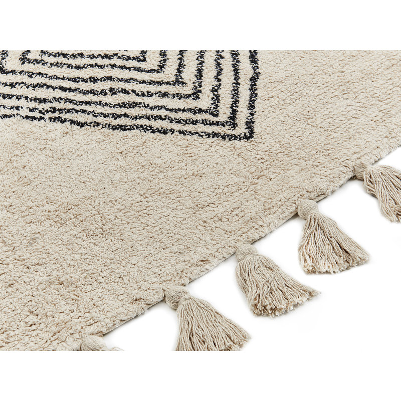 Depaul Geometric Cotton Area Rug, Rectangle 160 x 230cm