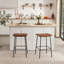 Camryn Upholstered Counter Stool with Metal Frame-1334745542