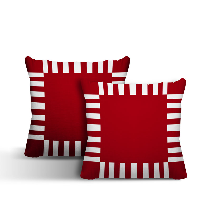  Coussin intérieur / extérieur, L 19 po x H 19 po, Rouge