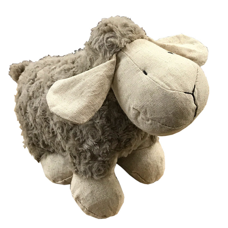 Asuncion Sheep Fabric Weighted Floor Stop, Brown