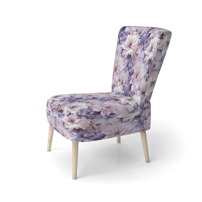 Chaise d'appoint rembourrée Cottage A, Motif victorien élégance florale éthérée II