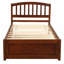 Structure de lit plateforme simple avec lit gigogne-1518200143