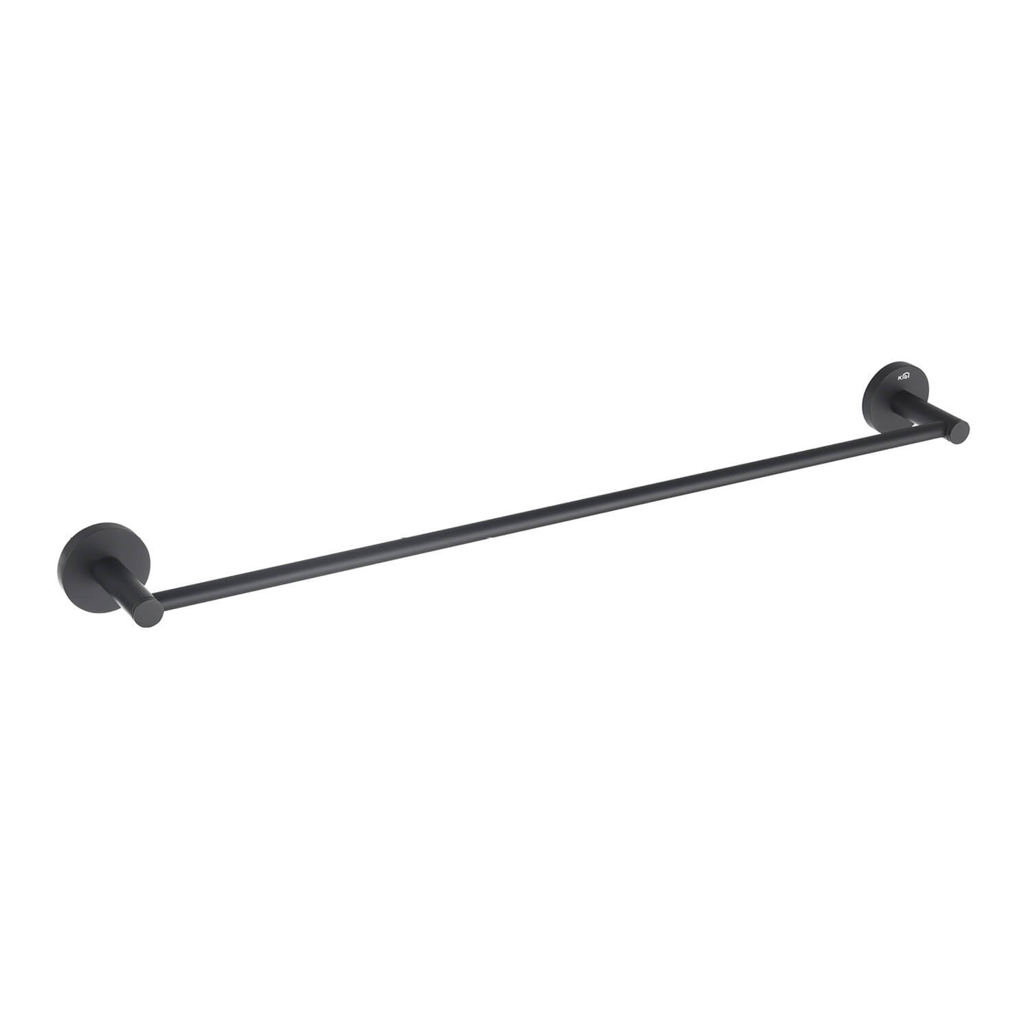 Circular 26" Wall Mounted Towel Bar, Matte Black, 2.13" H x 24" W x 2.88" D