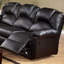 Fauteuil inclinable Motion, canapé coulissant, meubles de salon, cuir reconstitué - noir