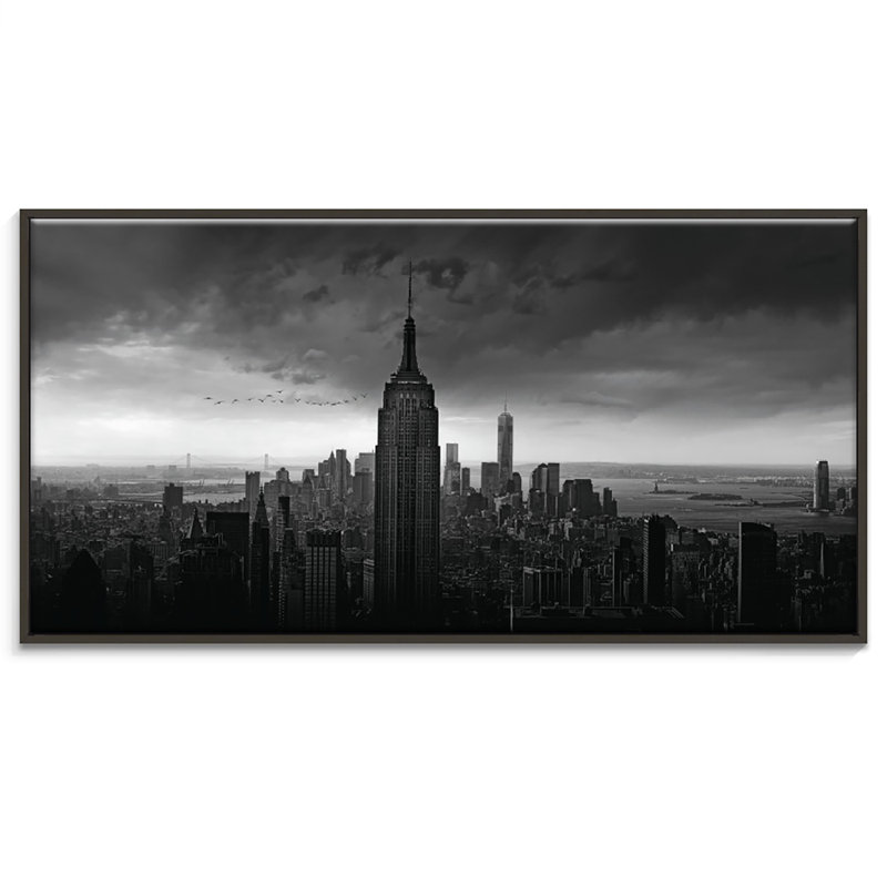 Print on Canvas, 76cm H x 152cm W, Black Floater Frame