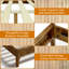 Structure de lit en bois d'acacia massif, moderne Mid-Century avec lit plateforme cannelé, supports centraux inclus, montage silencieux et facile, taille très grand / grand-350668107-350668108