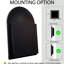 Armoire encastrée de 24 po x 36 po en métal noir mat pour salle de bain avec miroir et tablette réglable-1027556447