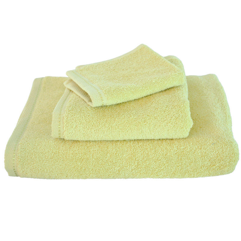 Ensemble de serviettes en coton Diamond Bright, Ligne verte