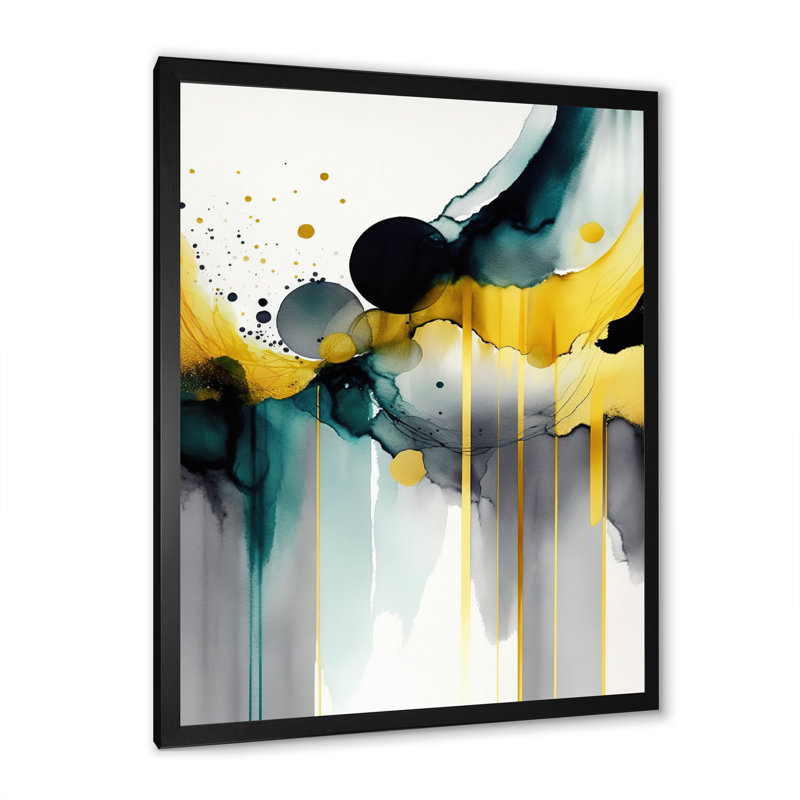 «Abstract Transitional Shapes II», reproduction sur toile, H 20 po x l 12 po x P 1 po, Cadre noir