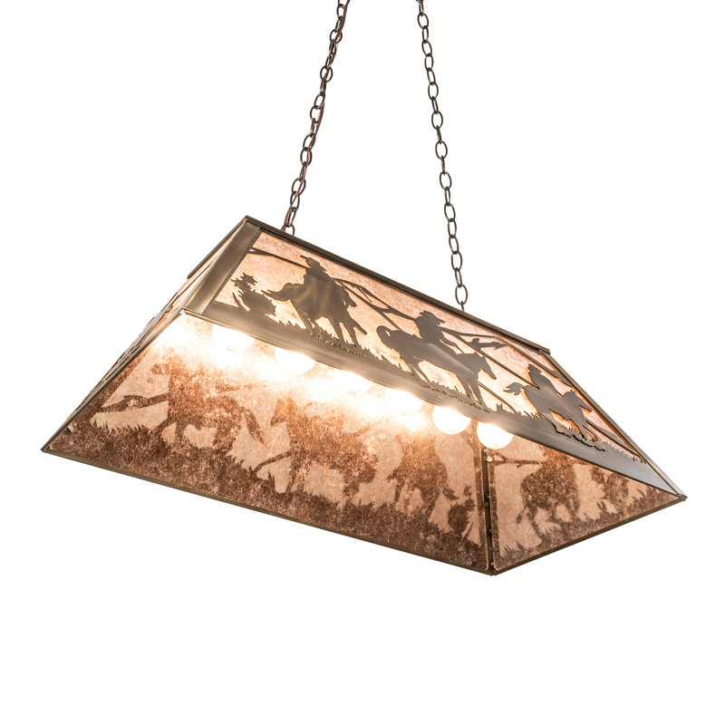 Cowboy And Steer 6 - Light Pendant