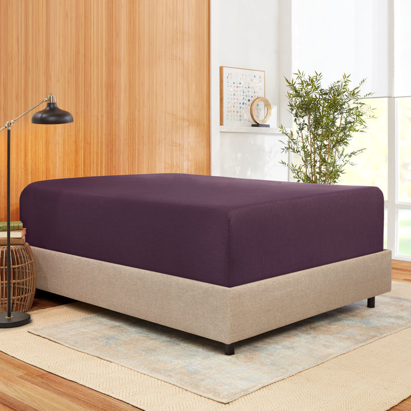 Premium Microfiber Fitted Sheet, Purple Eggplant, King Fitted Sheet