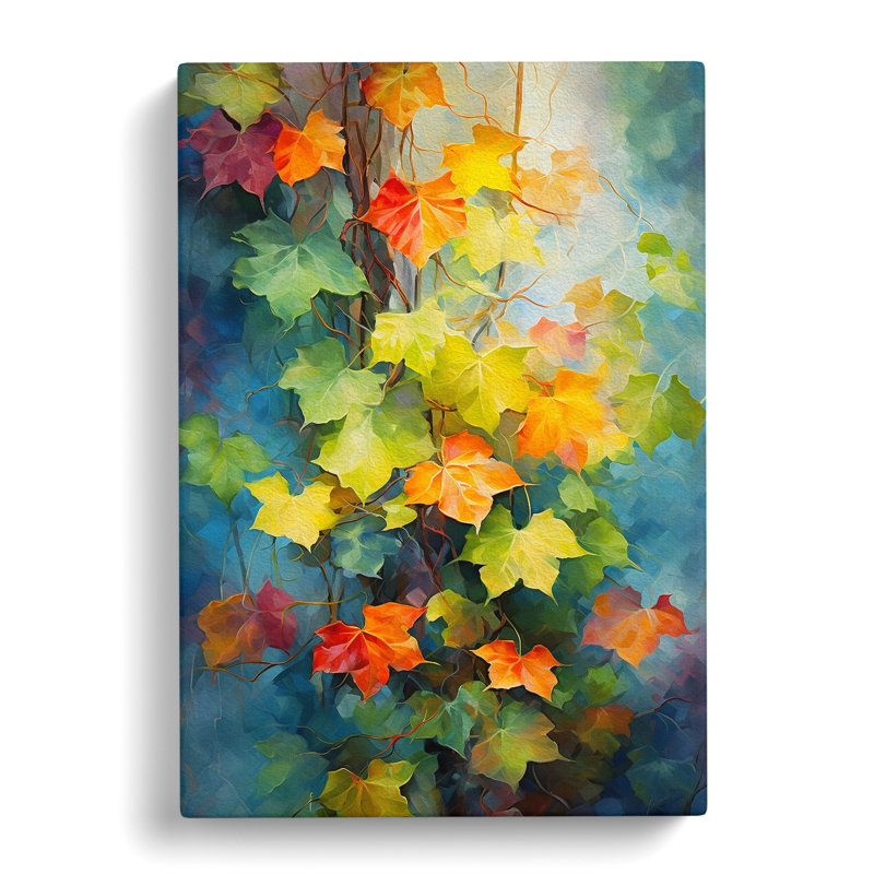 Ivy Leaf Impressionism - Wrapped Canvas, 50cm H x 35cm W x 3cm D