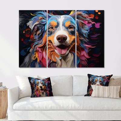 Chien, berger australien, impression d'art mural