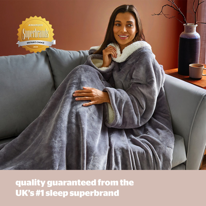 Silentnight Snugsie Usb Heated Wearable Blanket, Grey