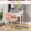 Chaise de bureau, fauteuil de coiffeuse pivotant à hauteur réglable et roulettes