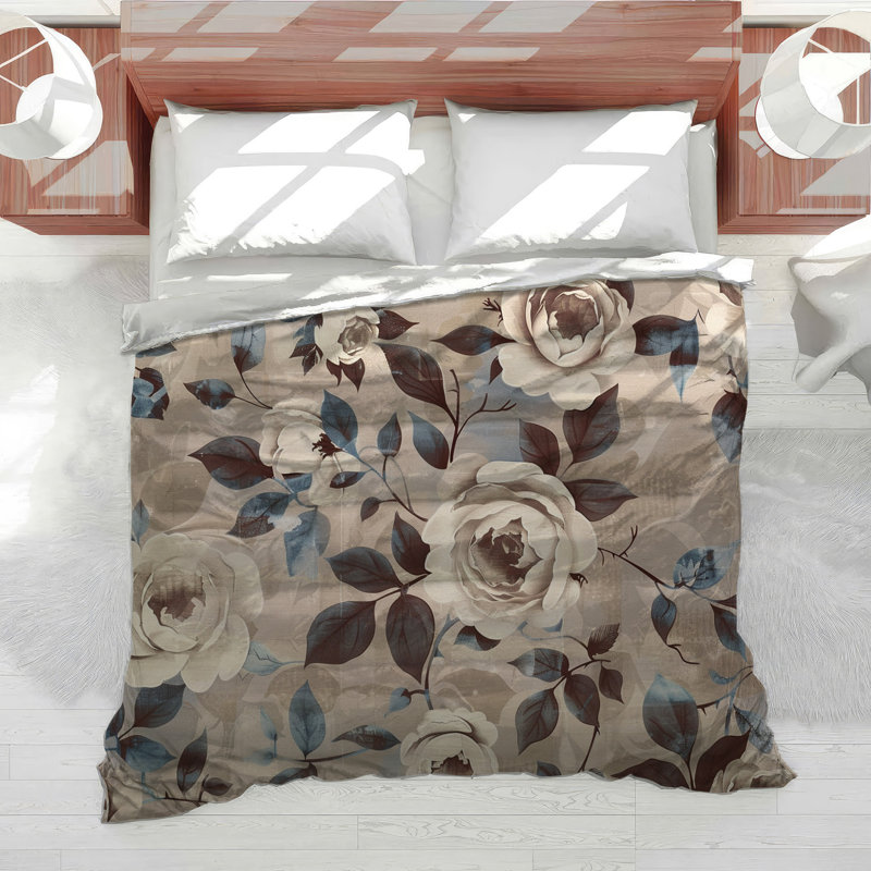Blend Floral Cotton Blend Comforter, Twin Extra Long Comforter