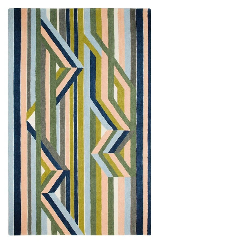 Reflets Sur Le Rhone Vert Riziere Rug, Rectangle 6'6" x 9'8"