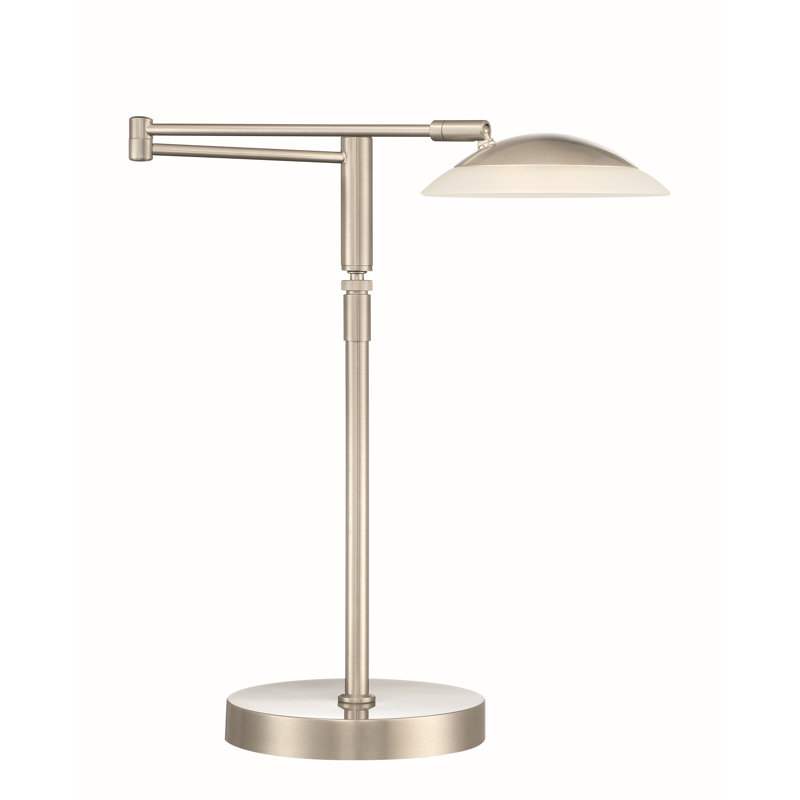 Millsaps Adjustable Metal Desk Lamp, Satin Nickel