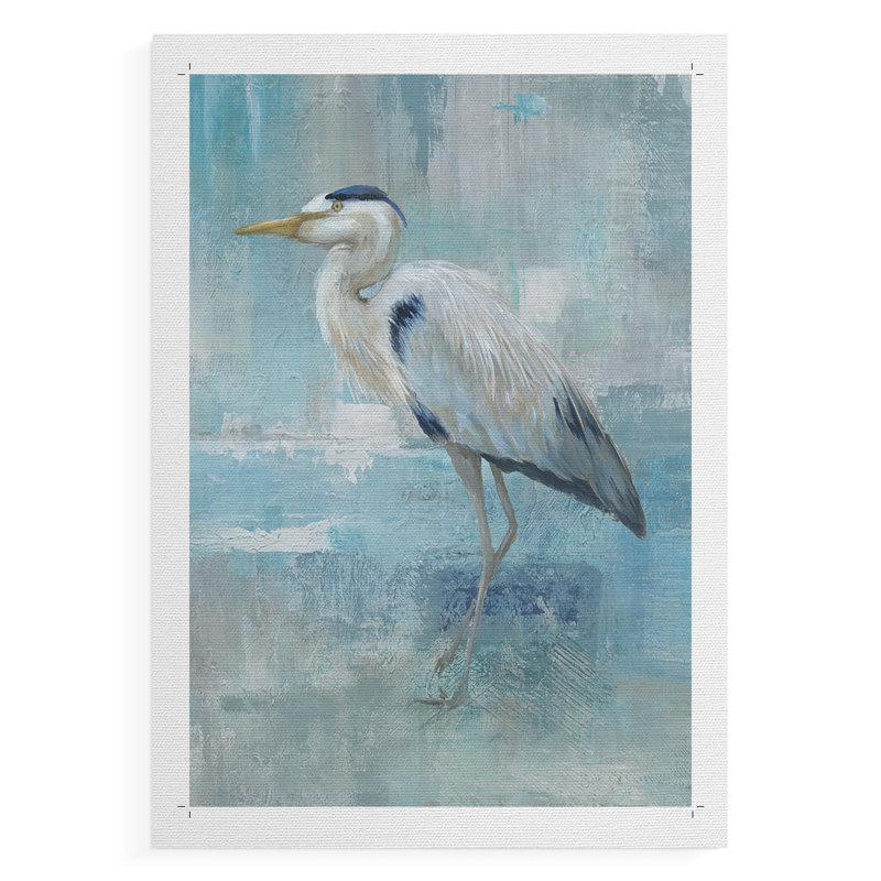 Blue Heron II - Impression sur toile seulement - NON CADRE, H 36 po x l 24 po