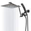 Pomme de douche carrée 10 pouces et douche à main à haute pression avec bras d'extension de douche réglable de 16 po-107292559