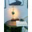 Minimalist LED Clock Lamp with Phone Wireless Charger/Wood Base