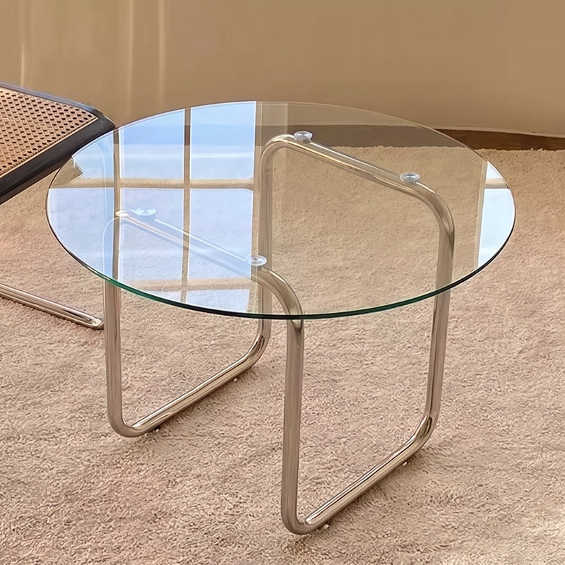Clarissa 23.6" W x 23.6" D x 0.3" H Clear Tempered Round Glass Table Top