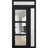 Front Exterior Prehung uPVC Metal-Plastic Door Clear Glass See-through Manux 8555 Matte Black Clear Glass Office Commercial and Residential Doors Entrance Patio Garage-W36 x H80-Left-hand Inswing-98196002-98196003-98196001