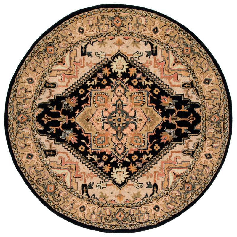 Coralena Hand Tufted Wool Oriental Rug, Round 8'