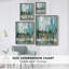 «Abstract Turquoise Forest I», reproduction encadrée - bois massif-988997622
