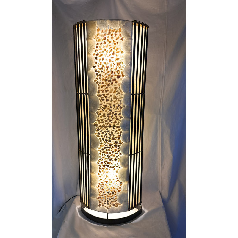 Bamboo Shell Oval Floor Lamp