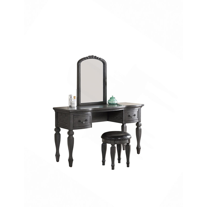 Ensemble de meuble-lavabo de chambre à coucher classique, Gris
