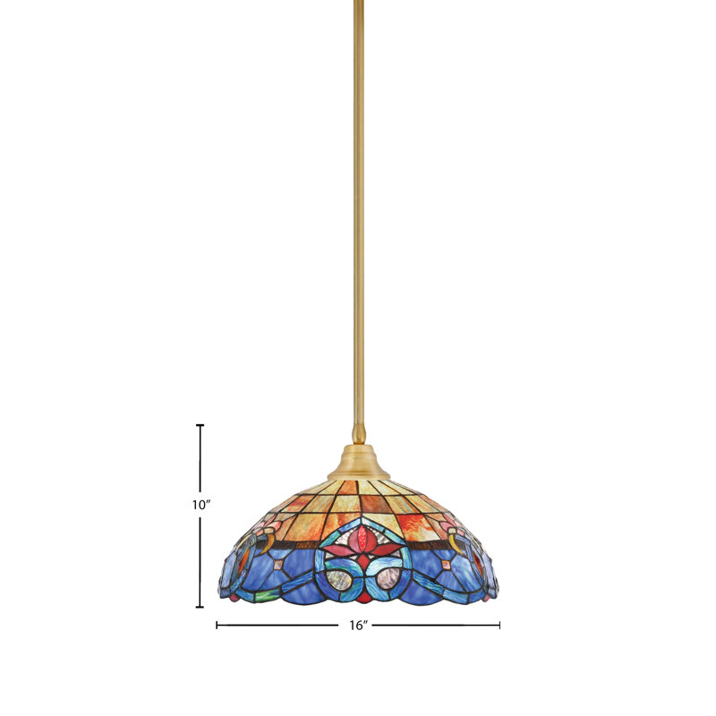 Luminaire suspendu en forme de tige en verre vieilli 16 po Edge