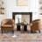 Boney 29" W Faux Leather Upholstered Armchairs-2053043243