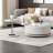 Minimalist cream style rotating end table