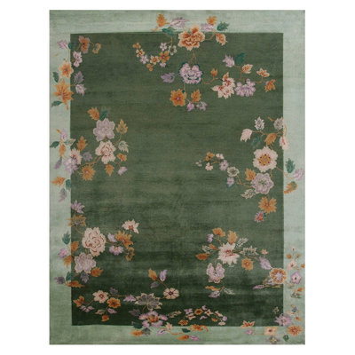 Tapis contemporain de style Art déco chinois (7 pi 10 po x 10 pi 5 po - 238 x 317 po)