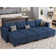 Devkran 116.6'' Large Modular Variable Sectional Upholstered Sleeper Couch Storage Sofa Bed-9 Piece