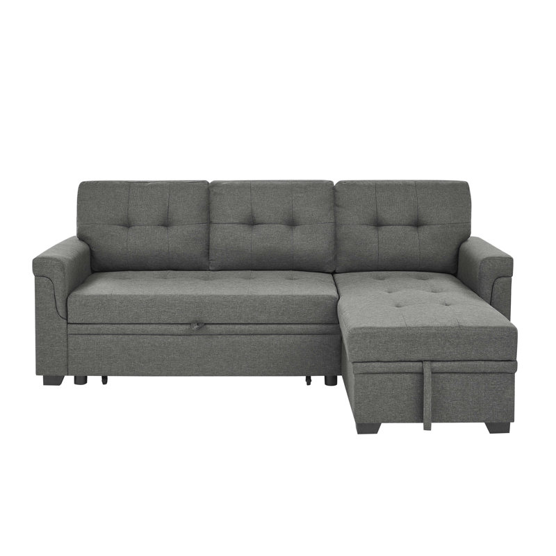 Cammille Upholstered Sleeper Sectional Sofa with Hidden Storage